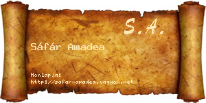 Sáfár Amadea névjegykártya